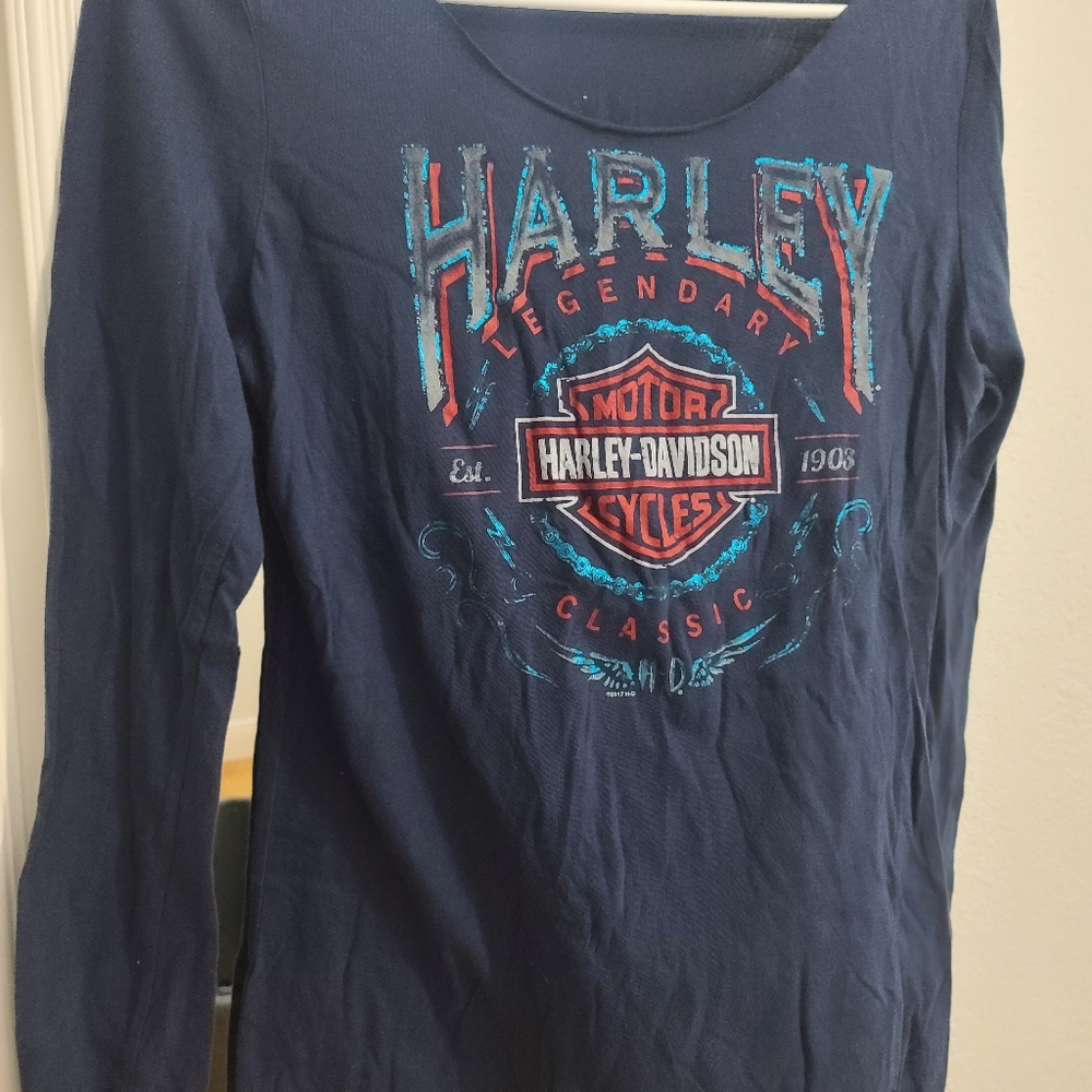 L and XL HARLEY WOMEN  T SHIRTS
